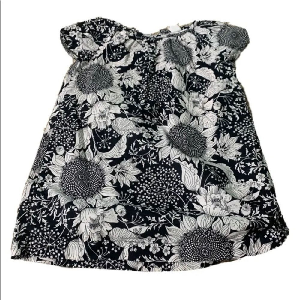 Baby GAP Black & White Sunflower Dress